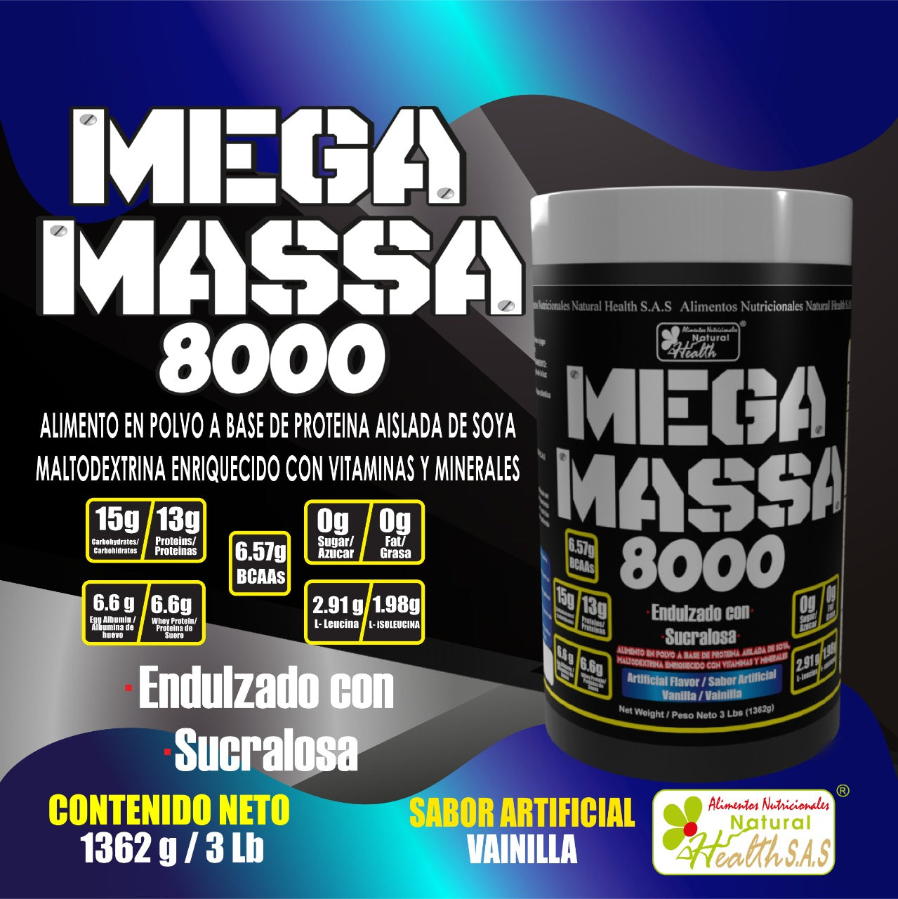 MEGA MASSA 8000 X  1500 GR